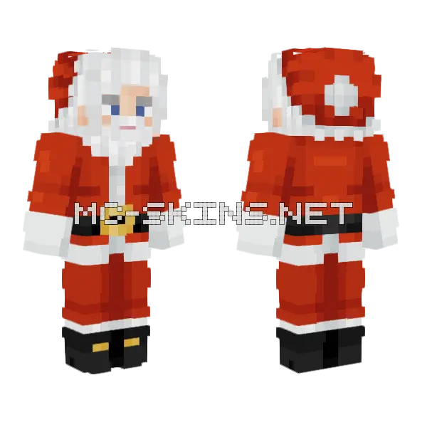 Santa Man Minecraft skin, front and back