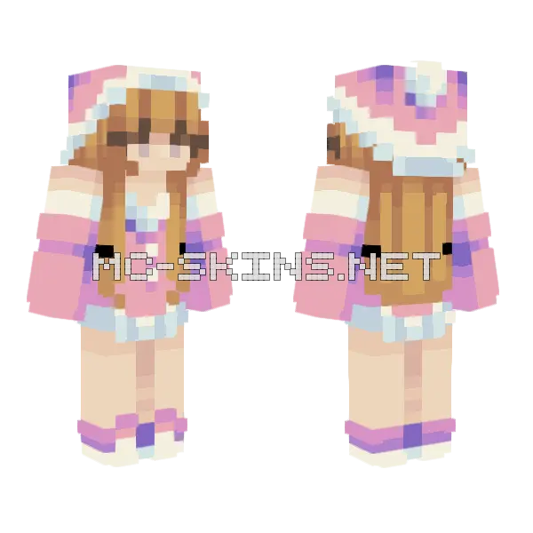 Santa's Daughter Minecraft skin, front and back