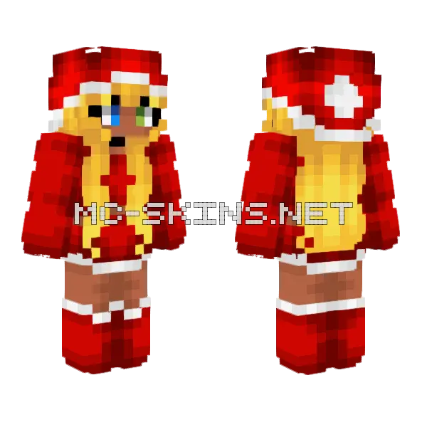 Santa's Little Helper Minecraft skin, front and back