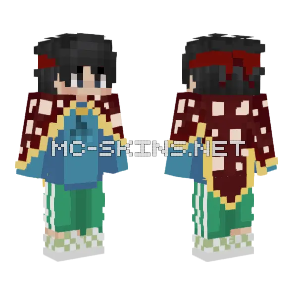 Sapnap Kinoko Kingdom Minecraft skin, front and back