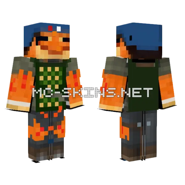 Sapo Concho Badbunny Minecraft skin, front and back