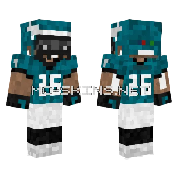 Saquon Barkley NFL Minecraft skin, front and back
