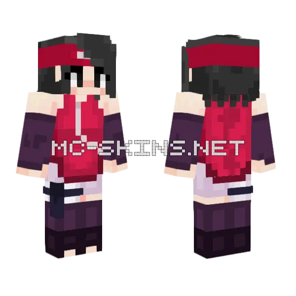 Sarada 4 Minecraft skin, front and back