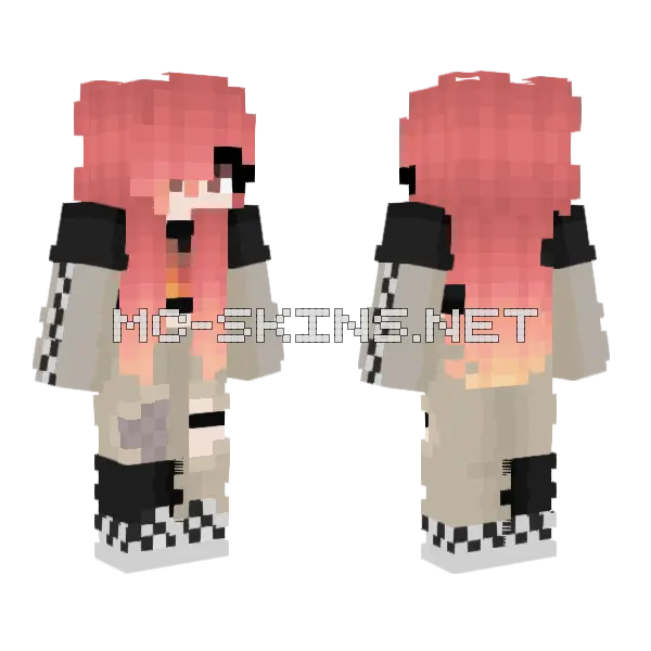 Sarah Minecraft skin, front and back