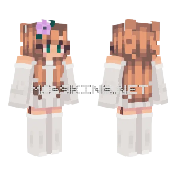 Sarahq4 Wedding Dress Minecraft skin, front and back