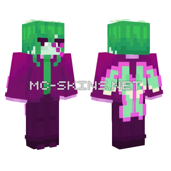 Sarin Rosewood OC Minecraft skin, front and back