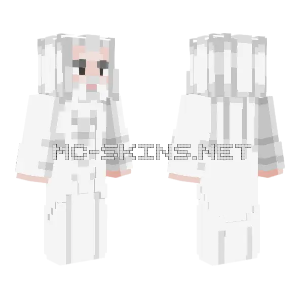 Saruman The White Minecraft skin, front and back