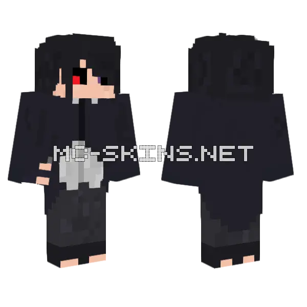 Sasuke 4 Eternal Minecraft skin, front and back