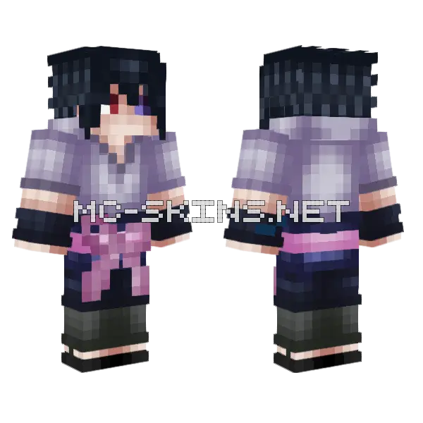 Sasuke Minecraft skin, front and back