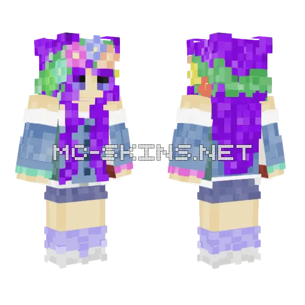 Satellitstellie Sunny Minecraft skin, front and back
