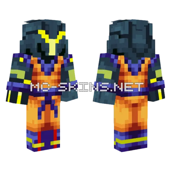 Sayajin Samus Minecraft skin, front and back