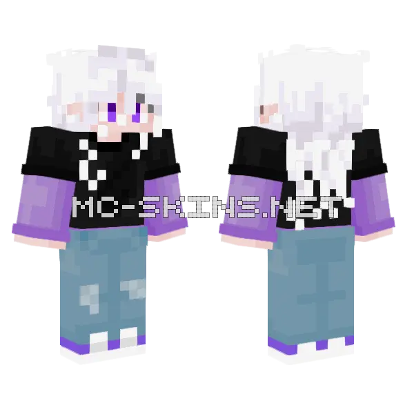 Sayoru Main Fixed Minecraft skin, front and back