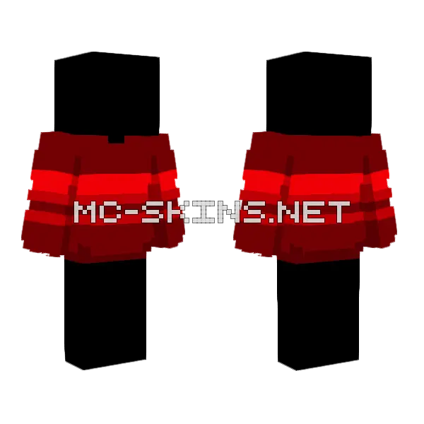Sb Red Sweater W Red Stripe Minecraft skin, front and back