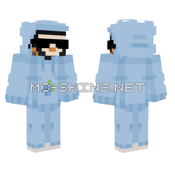 Sb737 Blueberry Hoodie Minecraft skin, front and back