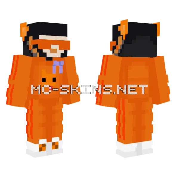 Sb737 Orange Ocelots Mcc Minecraft skin, front and back
