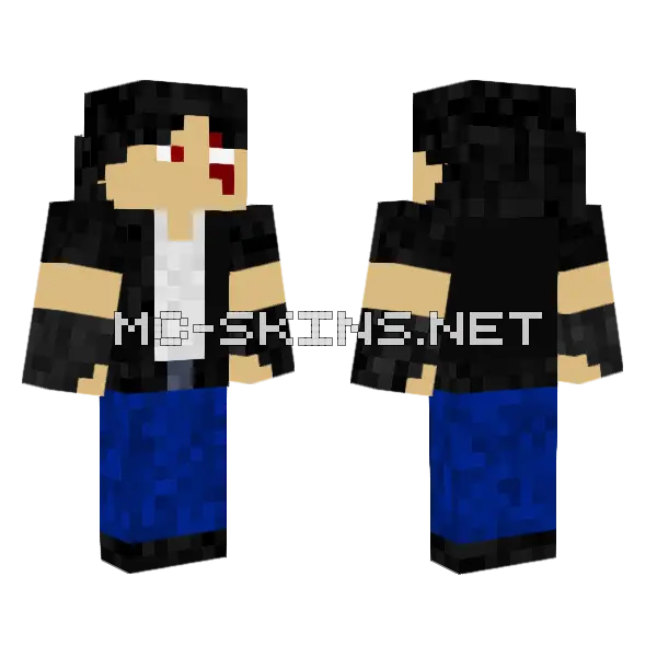 Scar Blue Outfit Minecraft skin, front and back