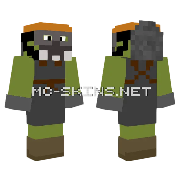 Scarecrow With Hat Minecraft skin, front and back