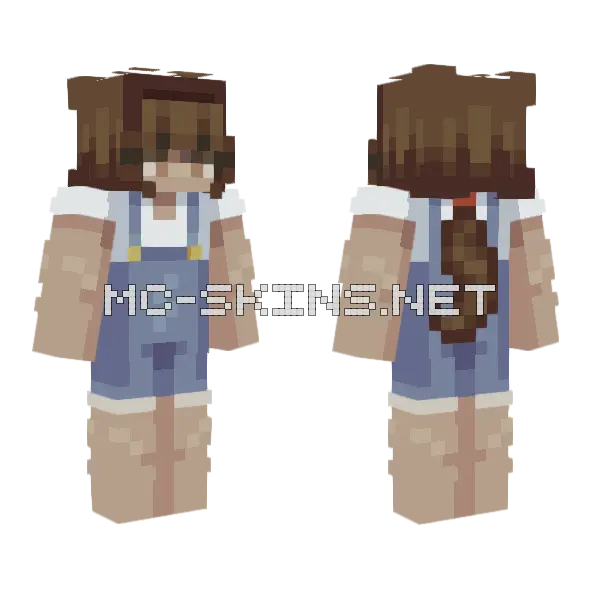 Scaring Crows Is My Job Minecraft skin, front and back