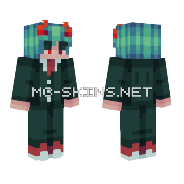 Scarlet Azure Persona Remake Minecraft skin, front and back