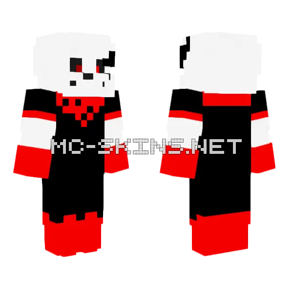 Scarlet Flare Sans Minecraft skin, front and back
