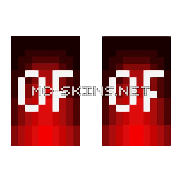 Scarlet OptiFine Letters cape, outside and lining
