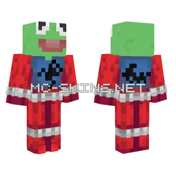 Scarlet Spider Kermit Bicep Version Minecraft skin, front and back