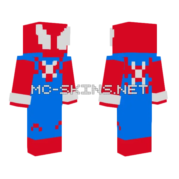 Scarlet Spider-Man Venom Universe Minecraft skin, front and back