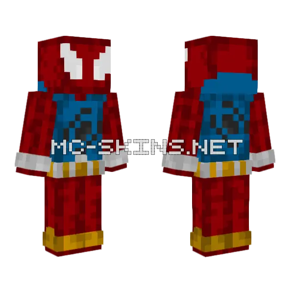 Scarlet Spider Suit Minecraft skin, front and back
