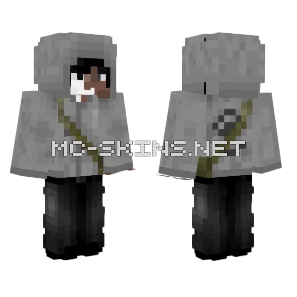 Scarred Minecraft skin, front and back