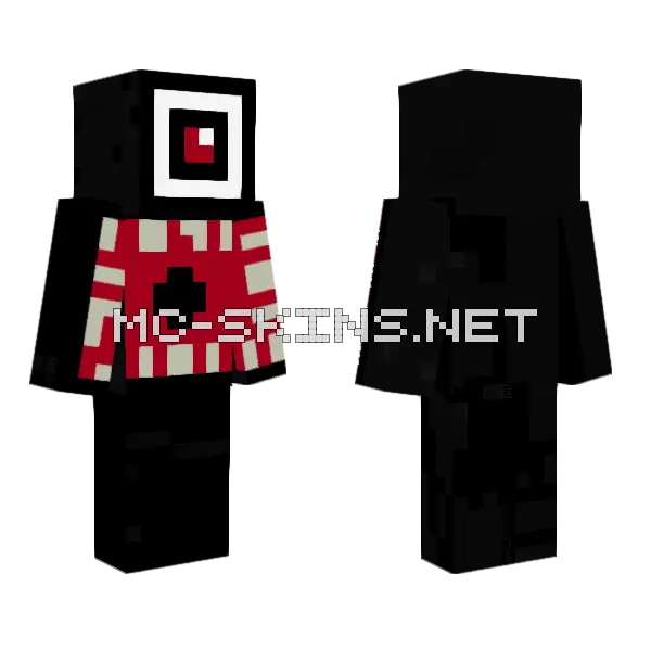 Scary Monster Minecraft skin, front and back