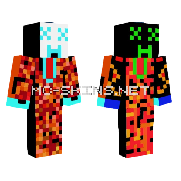 Scary Nether Dude Minecraft skin, front and back