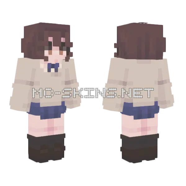 School Days Request Minecraft skin, front and back