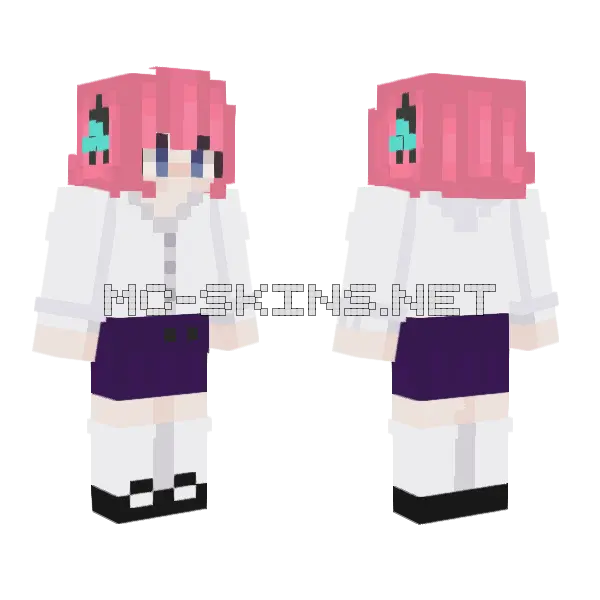School Girl Minecraft skin, front and back