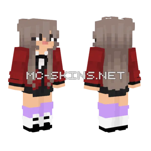 School Girl Outfit Minecraft skin, front and back