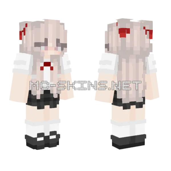 School Girl Two Minecraft skin, front and back