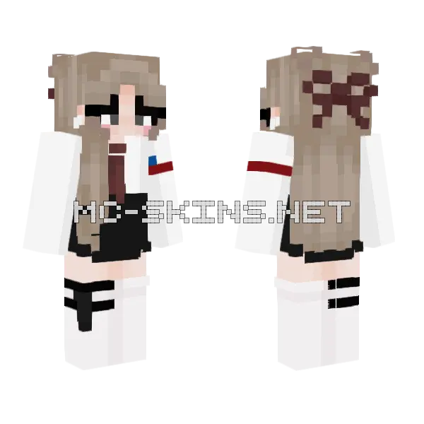 School Uniform Girl, front and back