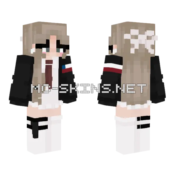 School Uniform Girl Minecraft skin, front and back