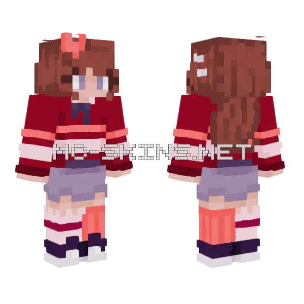 School Valentines C Minecraft skin, front and back