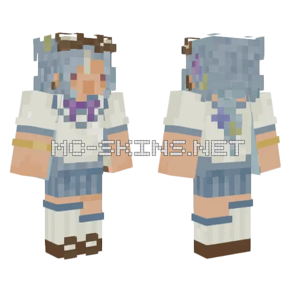 Schoolgirl Jack Minecraft skin, front and back
