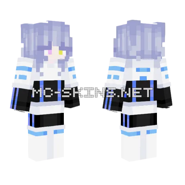 Sci Fi Girl Minecraft skin, front and back