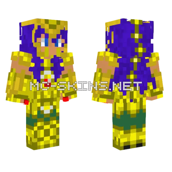 Scorpio Miro Saint Seiya Minecraft skin, front and back