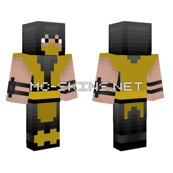 Scorpion Minecraft skin, front and back