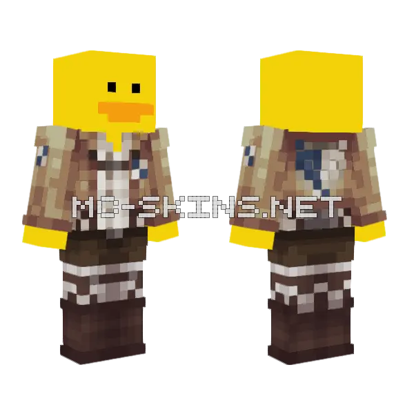 Scout Duck Attack Titan Minecraft skin, front and back