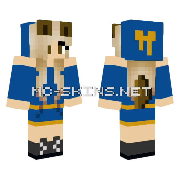 Scout The Police Puppy Minecraft skin, front and back