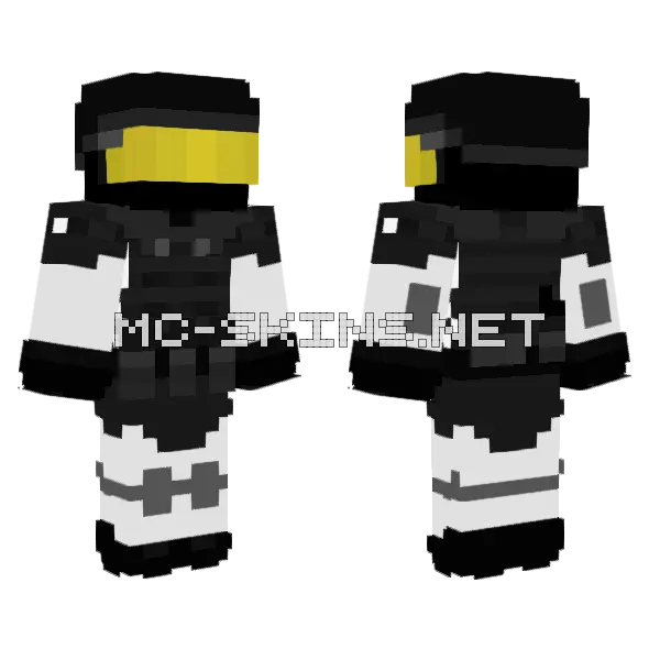 SCP Guard Minecraft skin, front and back