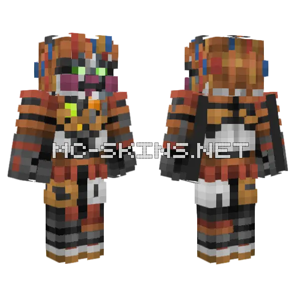 Scrap Baby Minecraft skin, front and back