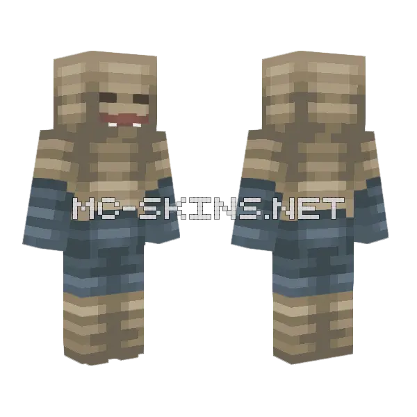 Scrap Monster Minecraft skin, front and back