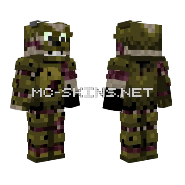 Scraptrap FNAF 6 My Touch Minecraft skin, front and back