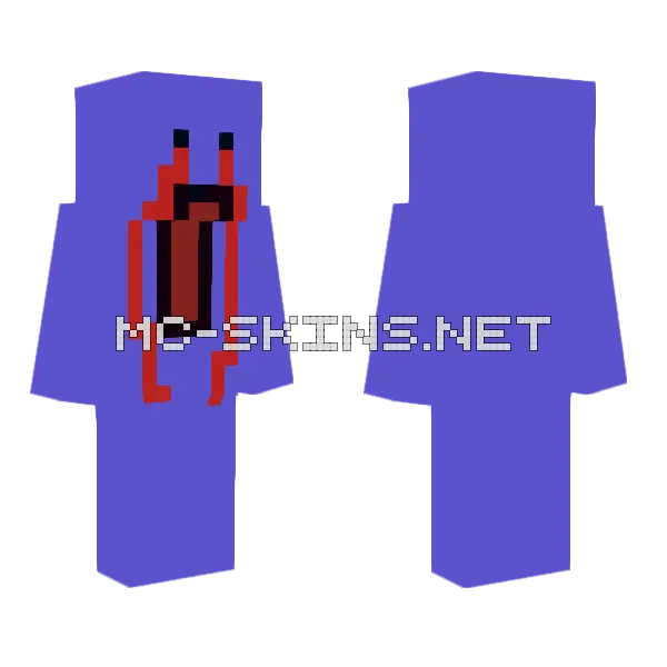 Screaming Tisia Minecraft skin, front and back