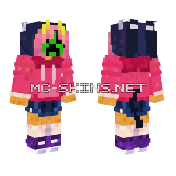 Screeper V1 Minecraft skin, front and back